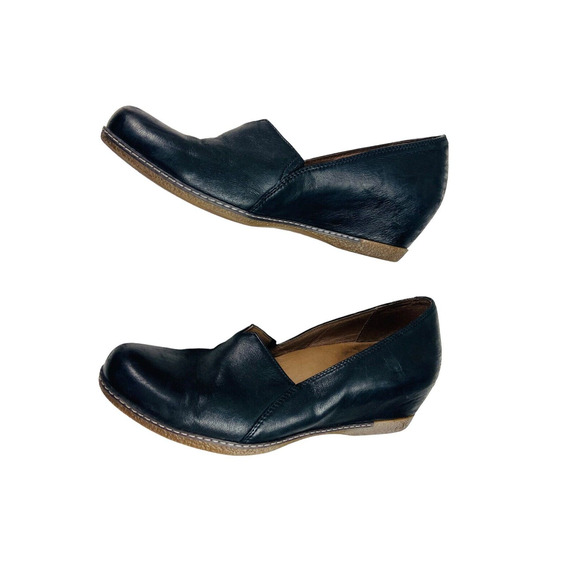 Dansko Womens Liliana‎ Leather Slip On Wedge Heels Loafer Shoes Black Size 40 - Picture 5 of 8